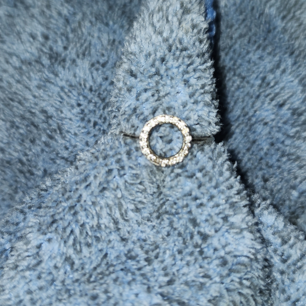 Sophie Harper Pavé Cz. Sterling Silver Size 6 Halo Ring